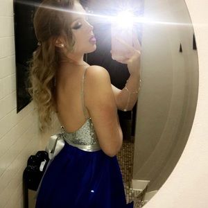 B. Darlin Royal blue and silver dress